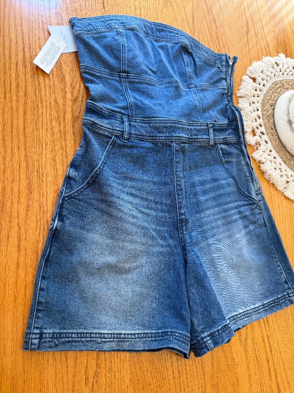 NWT American Eagle Strapless Denim Romper size 6